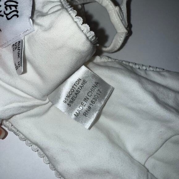 Princess Polly Kiki Bralette White V-Neck Adjustable Straps Women’s cotton y2k - Picture 6 of 10